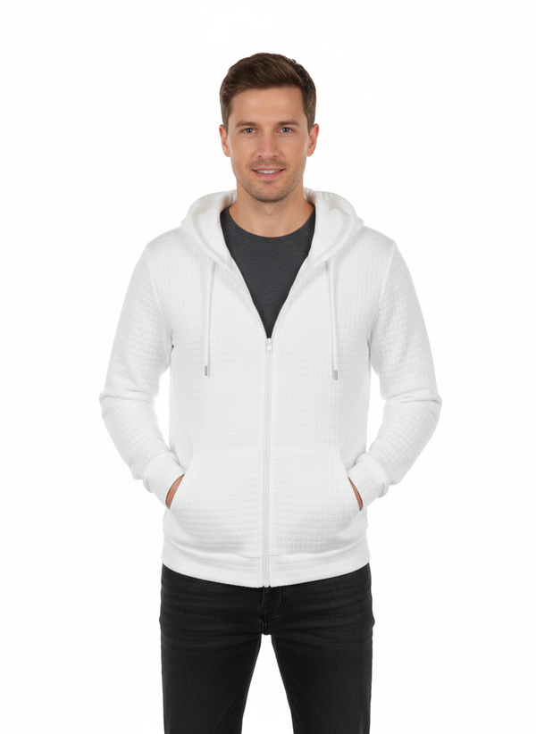 ZAFUL Мъжки спортен суитшърт, бял