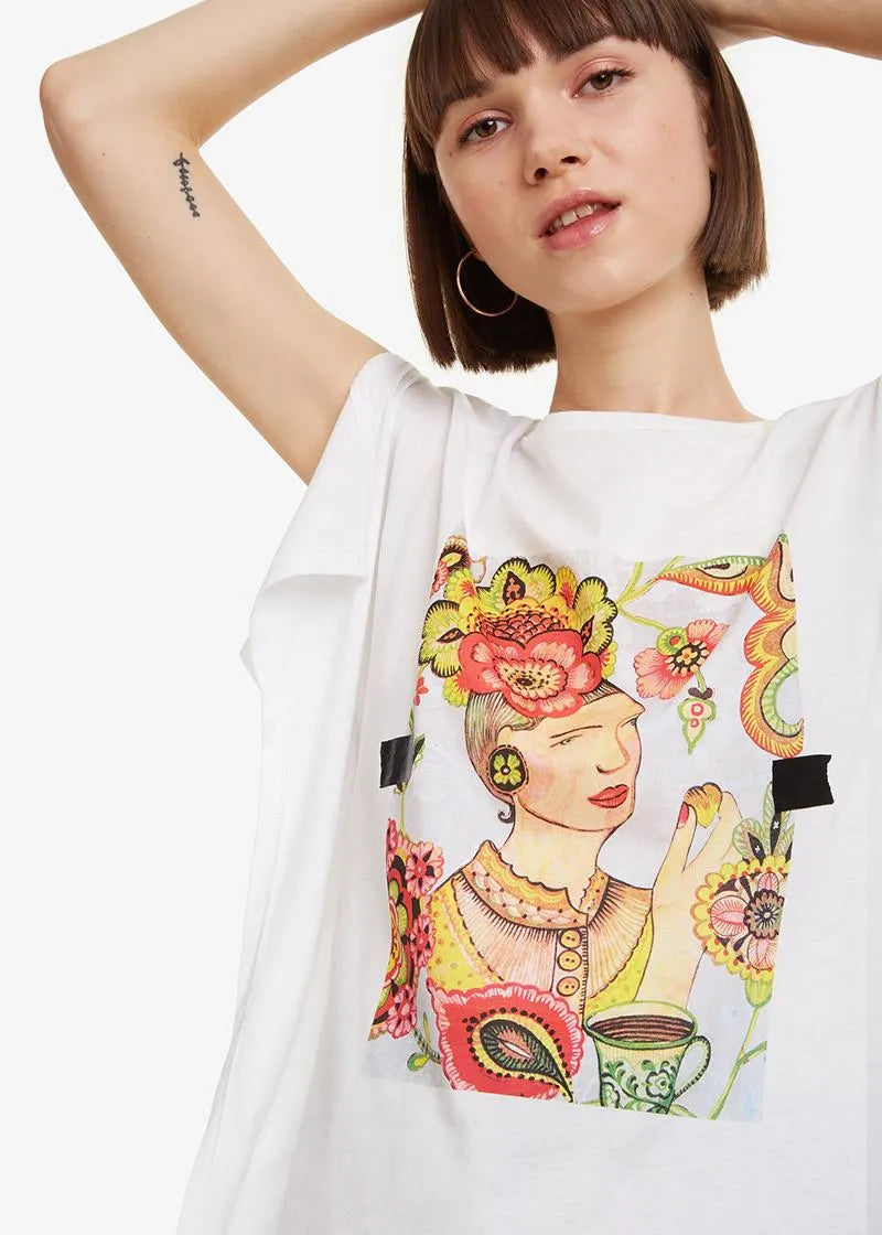 Desigual Women's T-Shirt Patty Floral