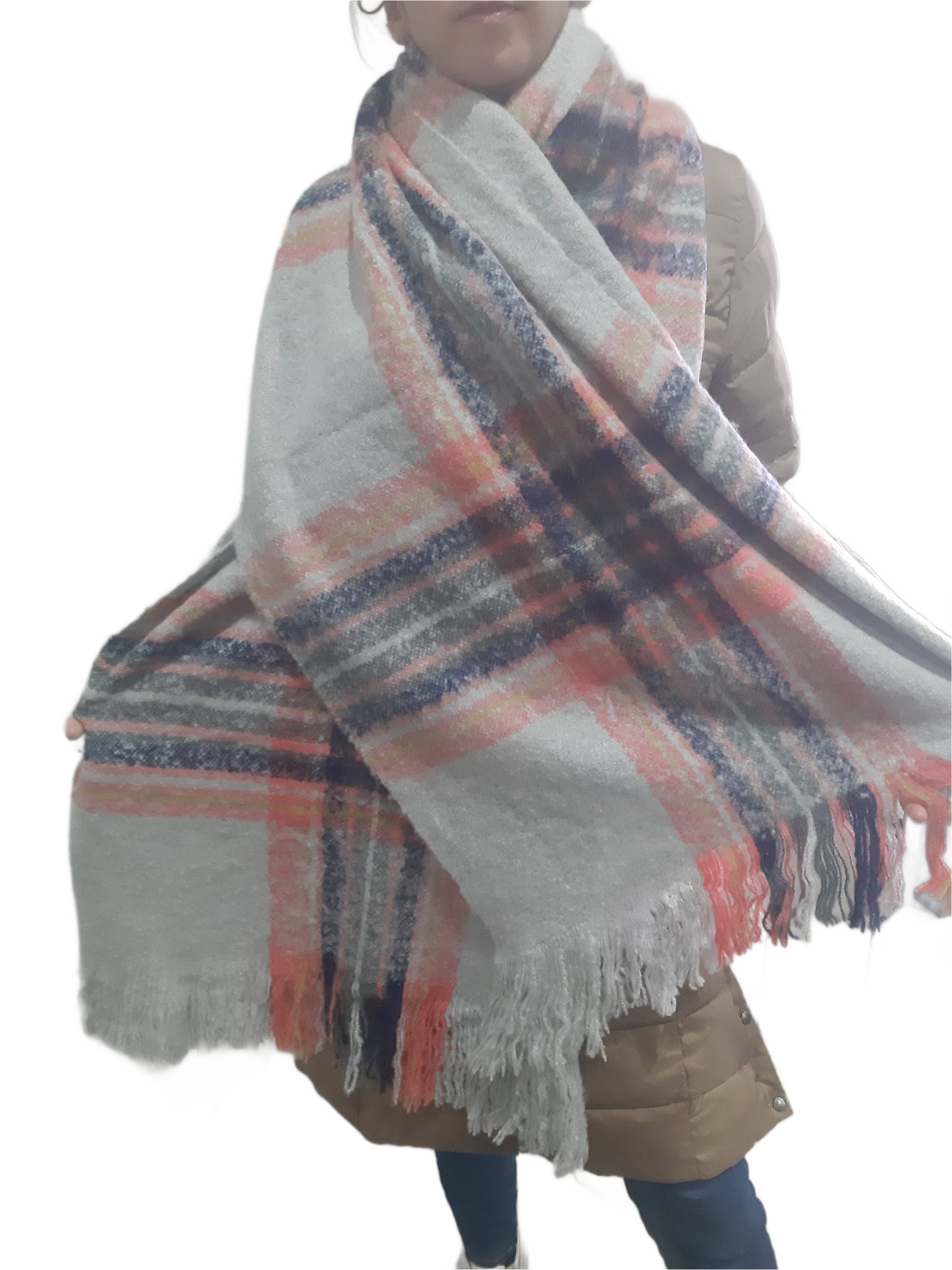 REPLAY Women's thick Autumn-Winter scarf, multi-colored