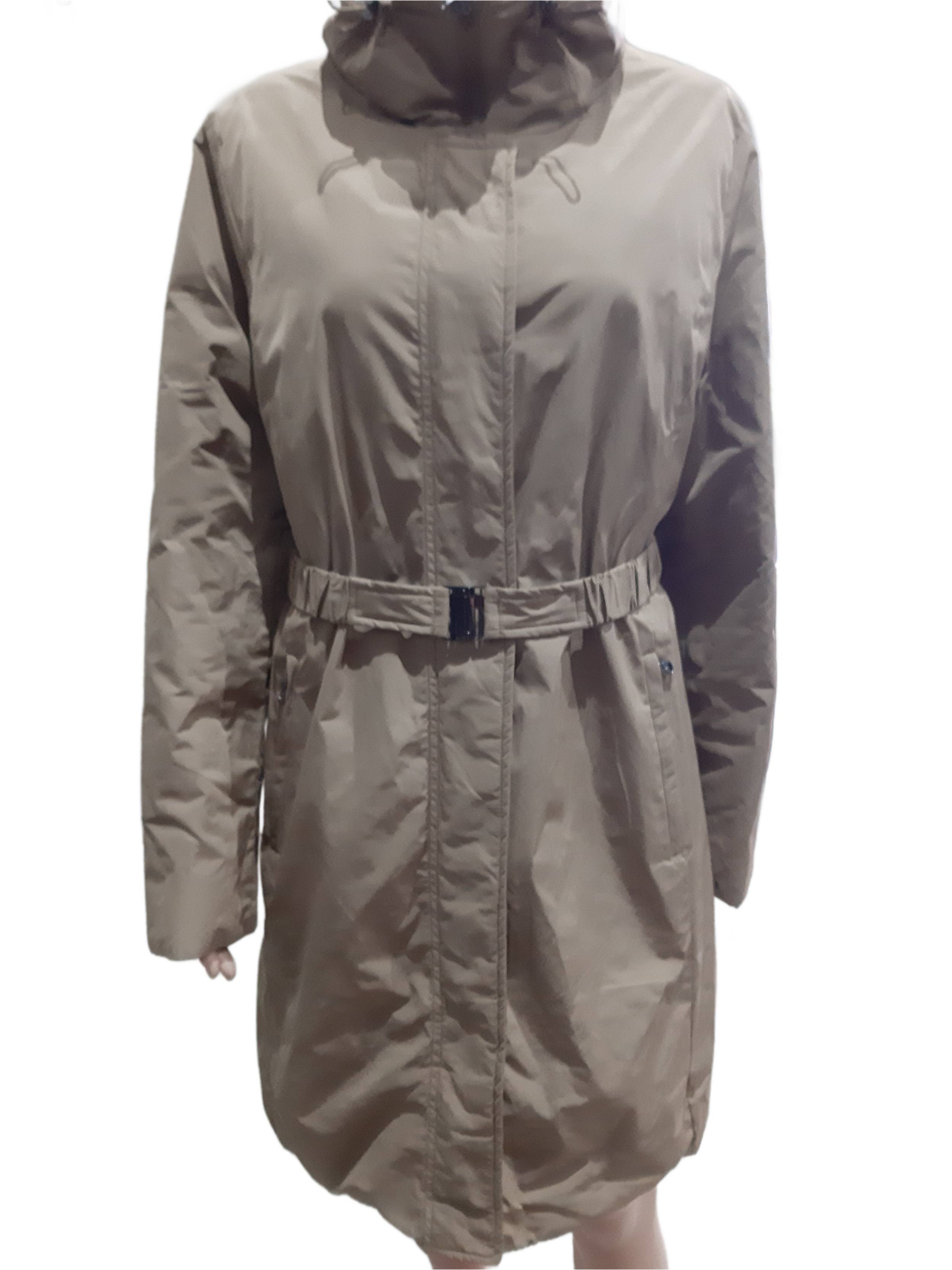 GERRY WEBER Women's reversible long winter jacket, light brown