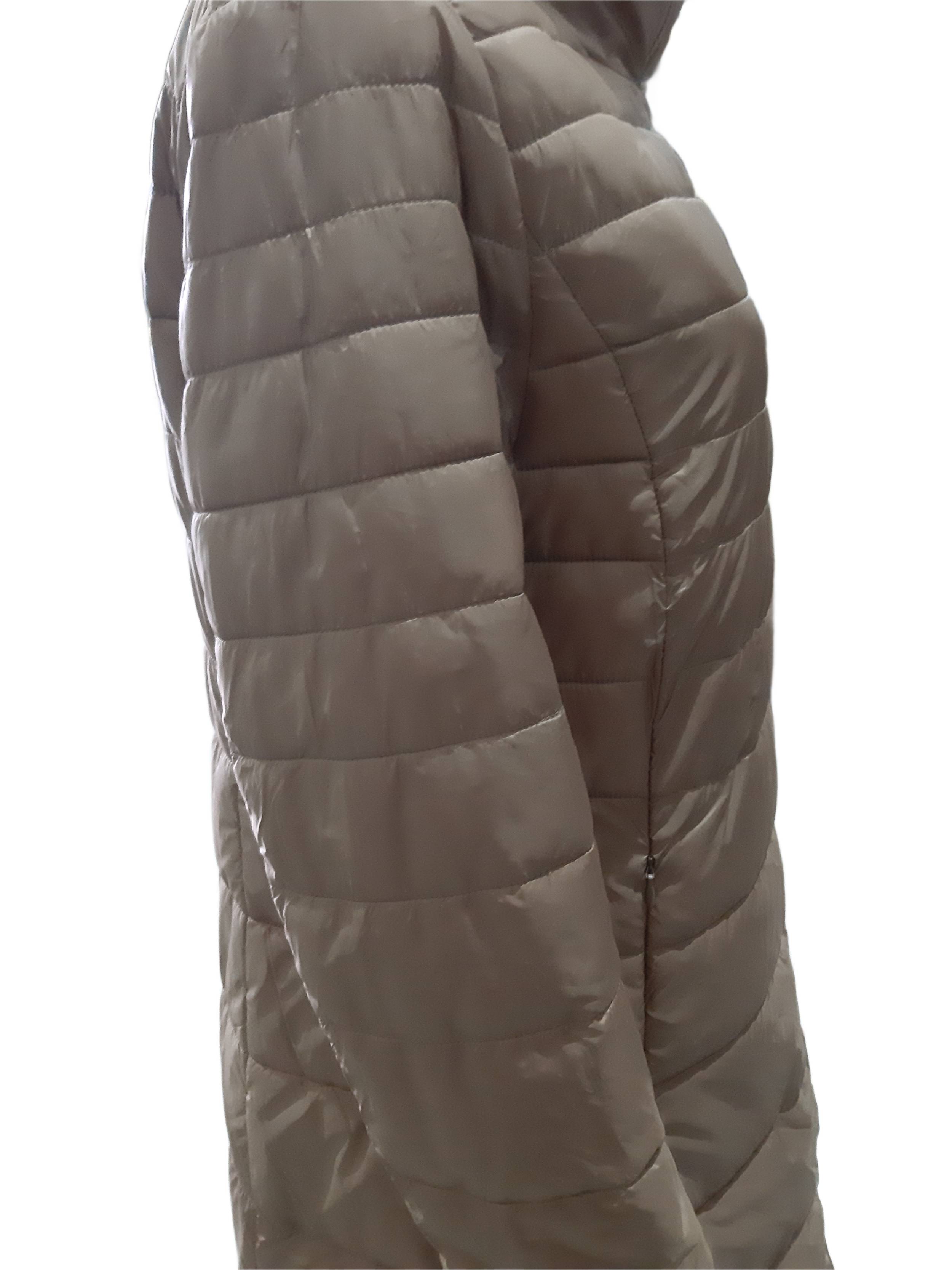 GERRY WEBER Women's reversible long winter jacket, light brown