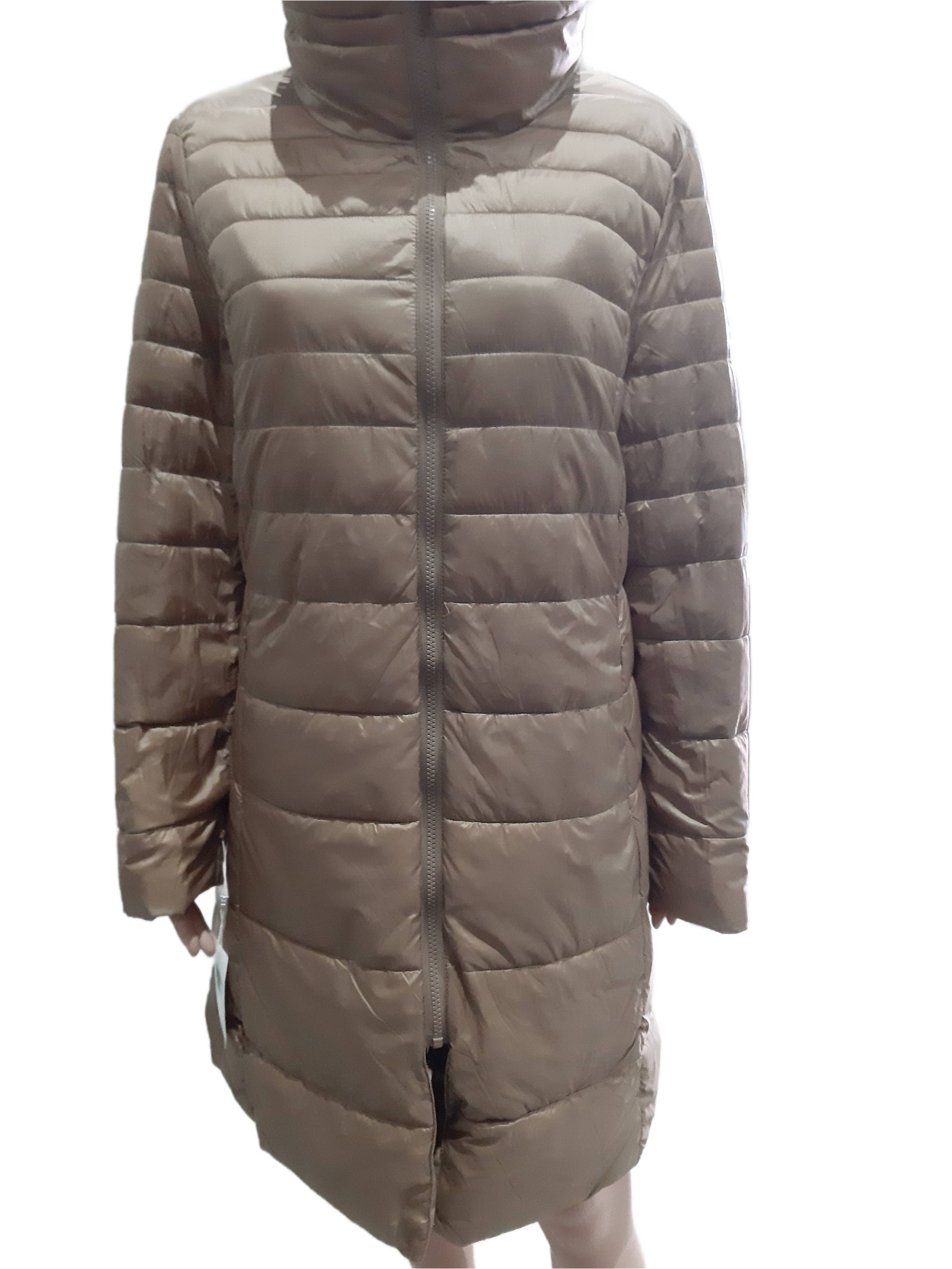 GERRY WEBER Women's reversible long winter jacket, light brown