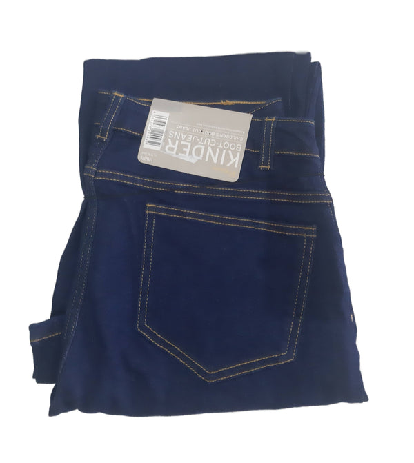 Детски памучни дънки, тъмно сини