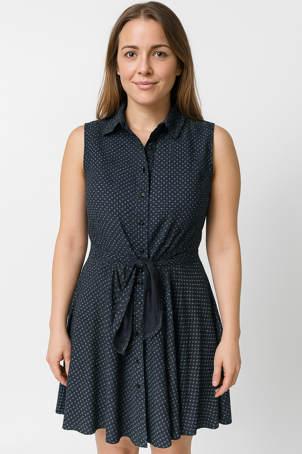 Women's elegant cotton dress Giorgio Di Mare, black