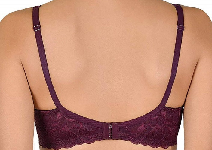 Naturana Valencia non-padded bra, burgundy