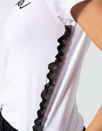 Дамска тениска Replay с къдра и принт