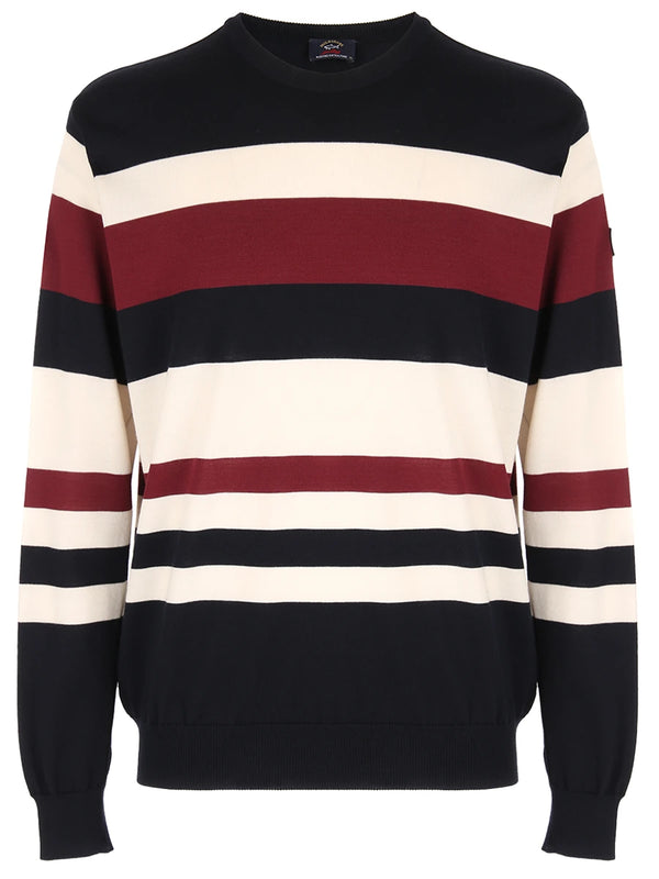 Вълнен пуловер на райета Paul & Shark