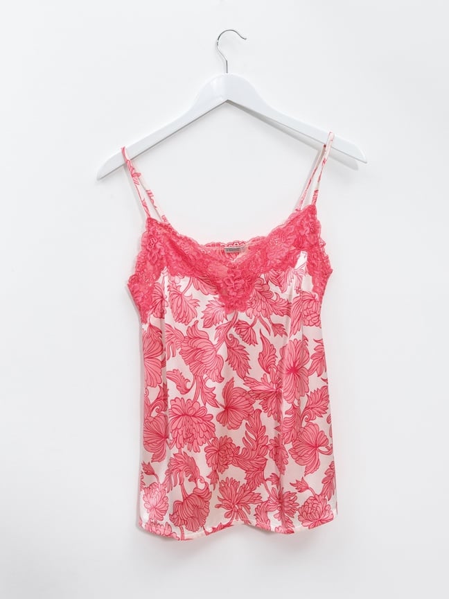 Undercolors of Benetton Дамски сатениран потник с  дантела