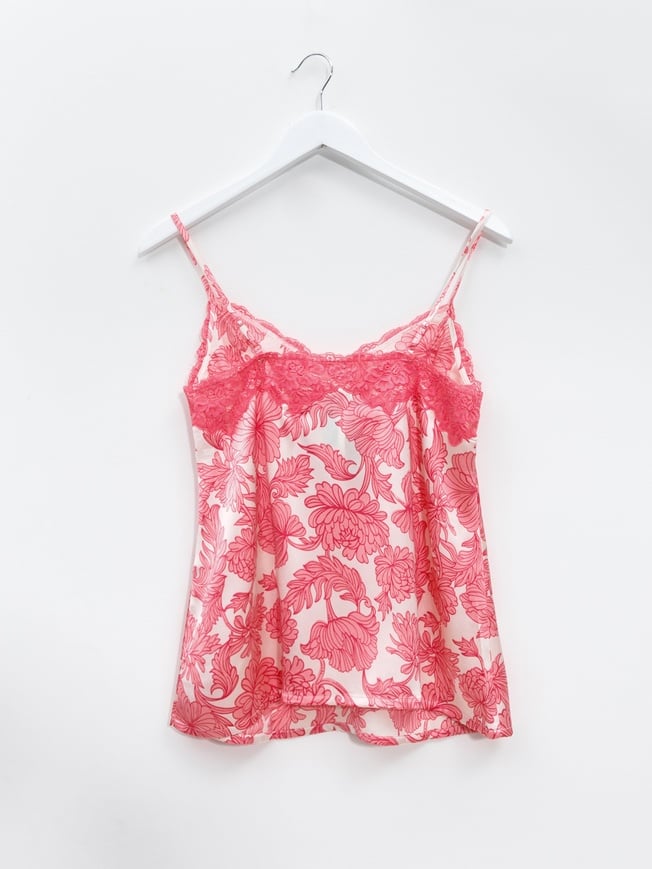 Undercolors of Benetton Дамски сатениран потник с  дантела