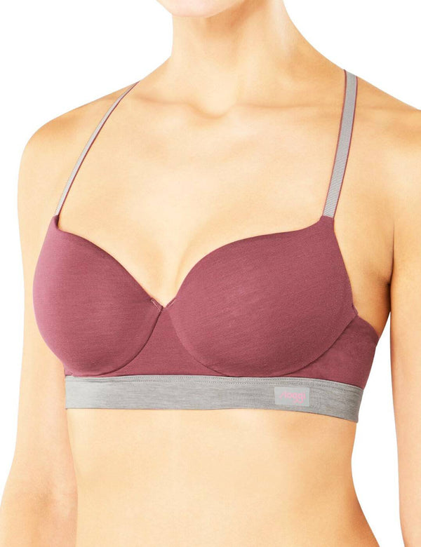 Дамски спортен сутиен с банели Sloggi Move Flow WHP, розов/сив