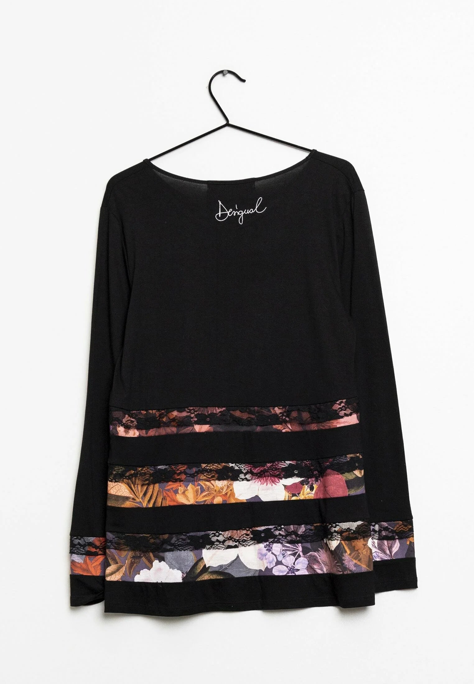 Desigual Блуза с дълъг ръкав и флорални акценти