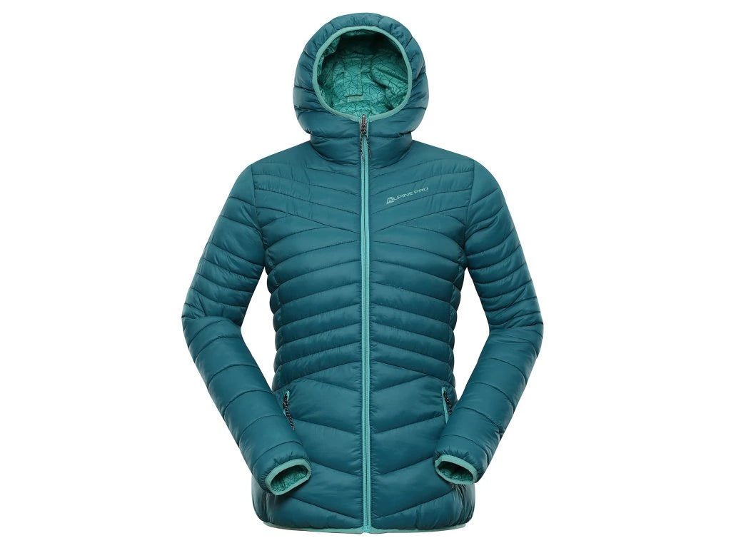 MUNSRA Women's hiking waterproof reversible jacket, green