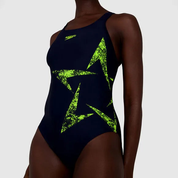 Speedo Boomstar Placement Racerback One Piece Swimsuit