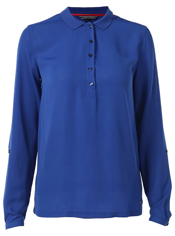 Tommy Hilfiger Women's long sleeve shirt, royal blue