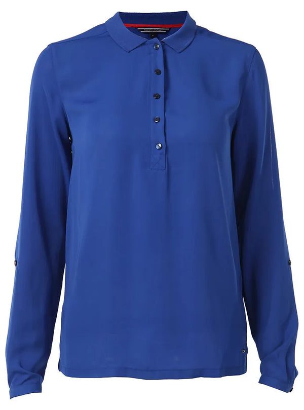 Tommy Hilfiger Women's long sleeve shirt, royal blue