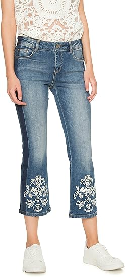 Дамски дънки с флорален акцент Desigual Maggy