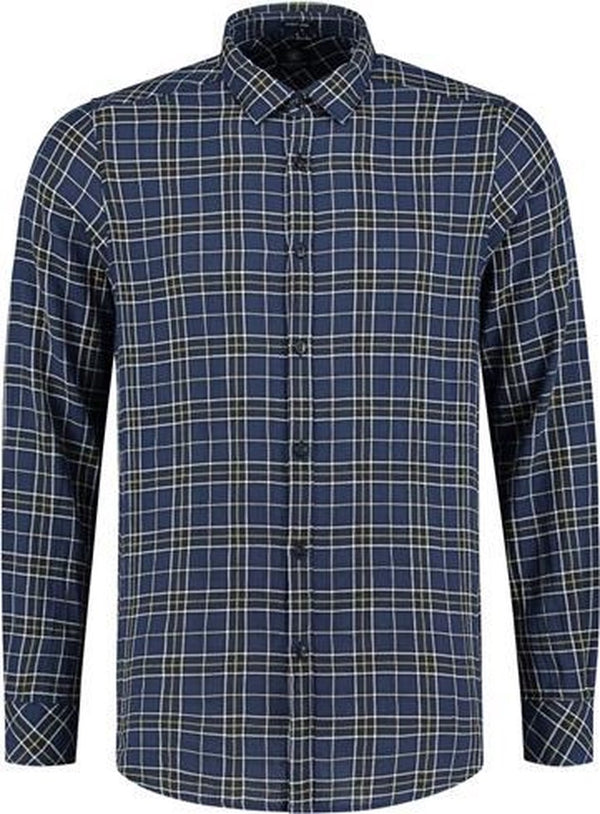 Мъжка риза тъмносиньо каре DSTREZZED