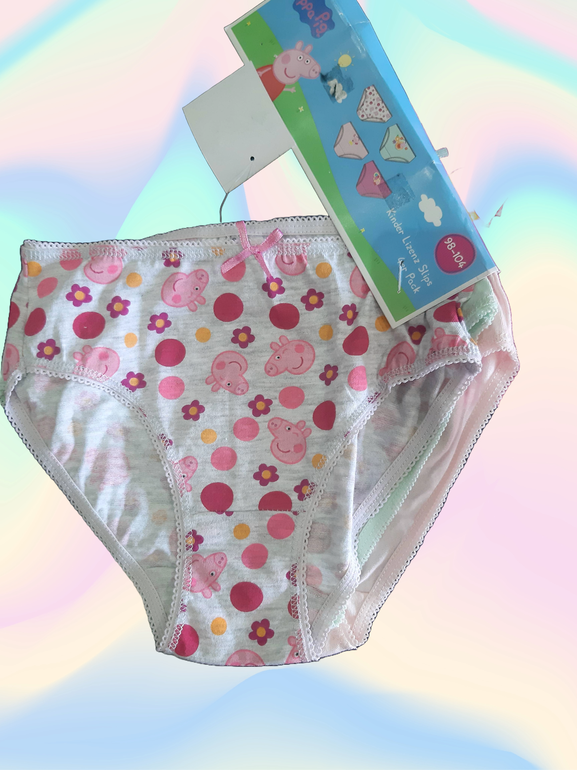 Pepa Pig Set of children's panties for girls 4 pieces, multi-colored