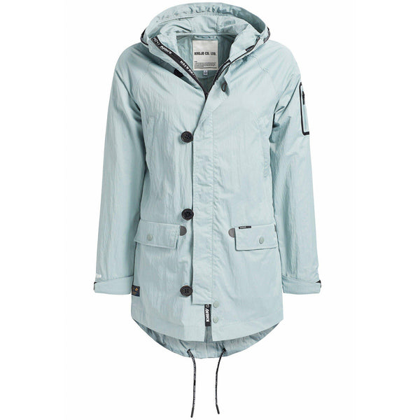 Дамско водоустойчиво яке всички сезони KHUJO, сиво-синьо