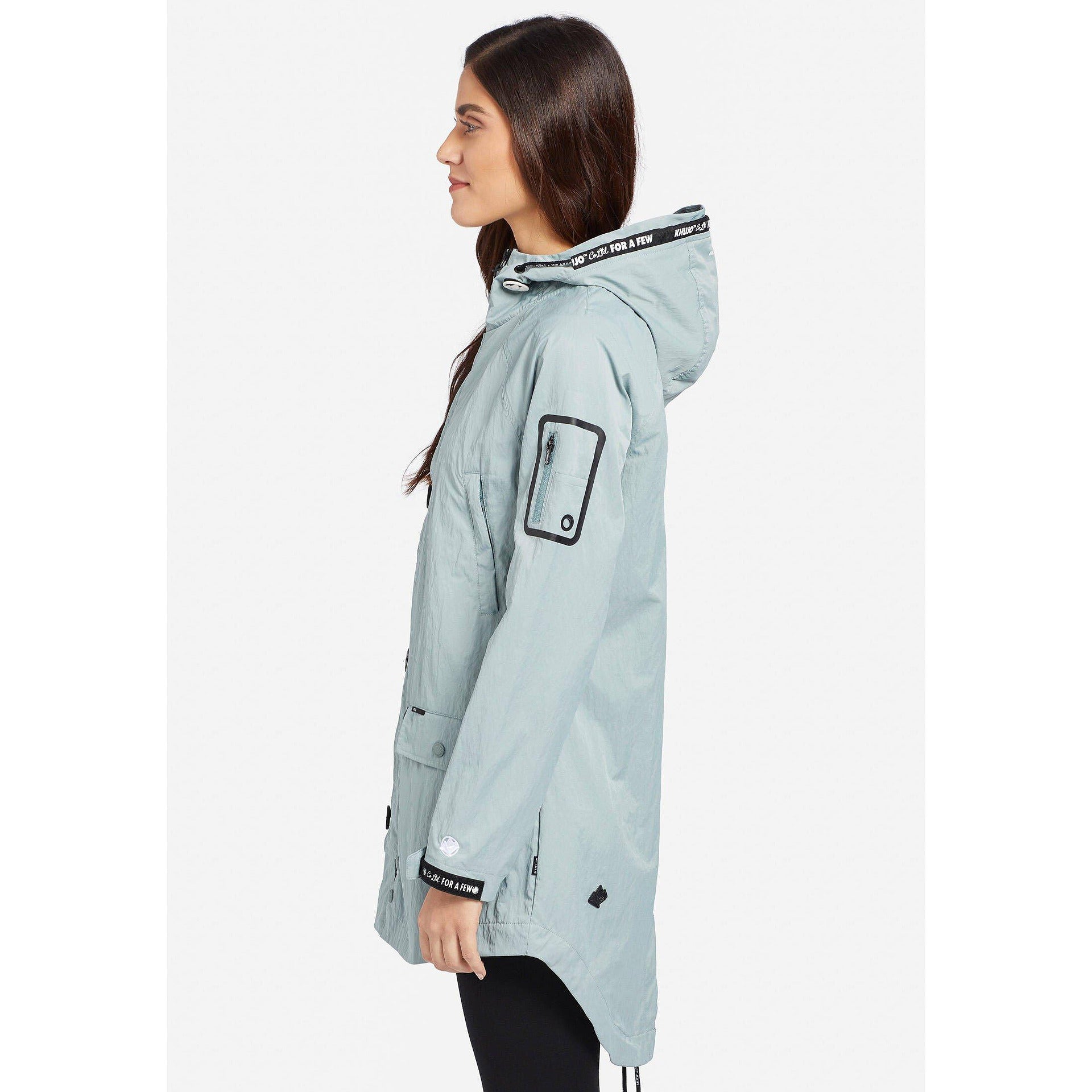 Women's waterproof all-season jacket KHUJO, gray-blue