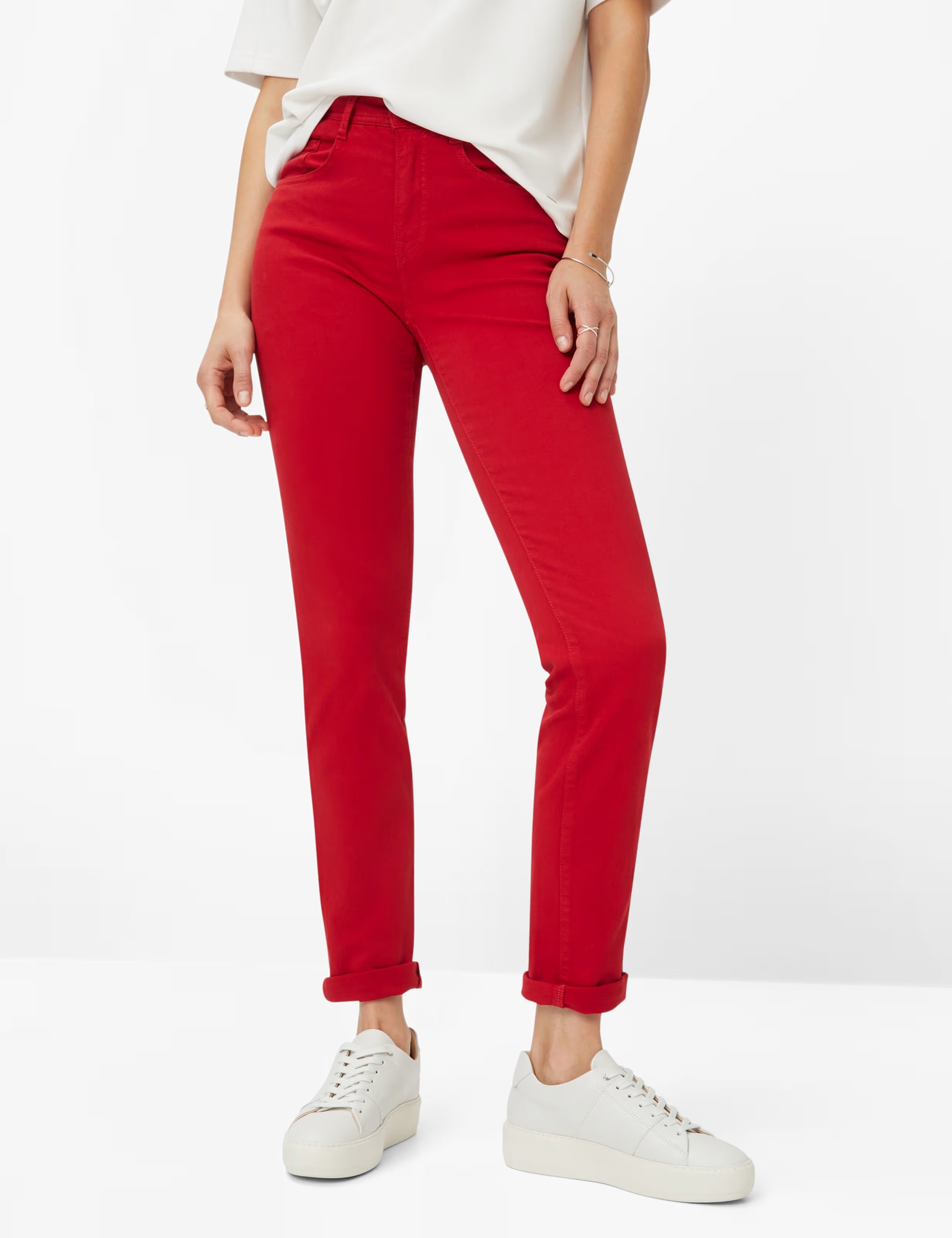 Women's cotton jeans Brax Corola, red