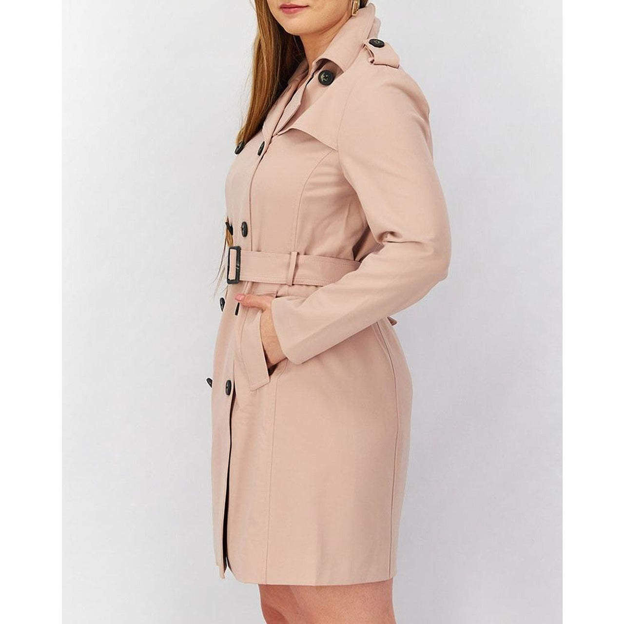 Дамско тренч палто нова колекция 2025, розово, 40