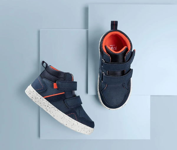 Детски маратонки от еко кожа, тъмно сини, 25