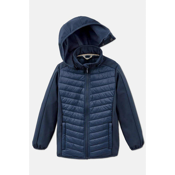 Детско яке хибрид всички сезони, тъмно синьо
