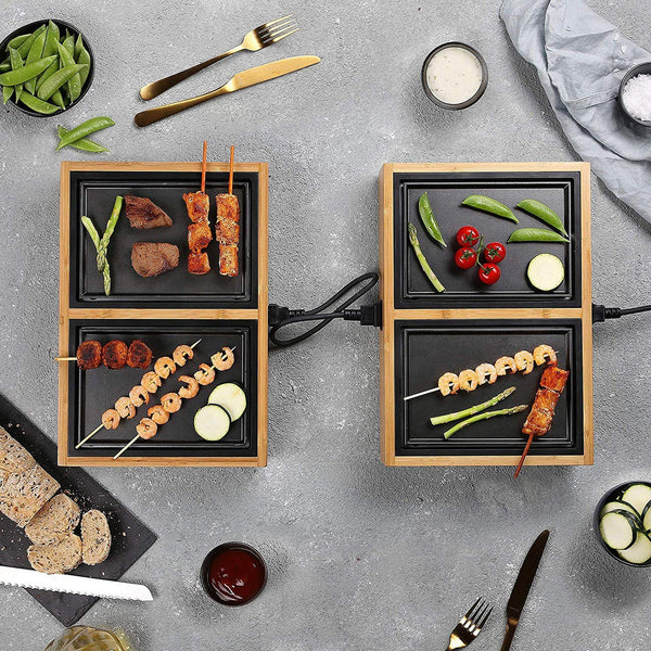 Електрически котлон от бамбук с отделни модули, 840 W Dinner4All Pure, 4 порции