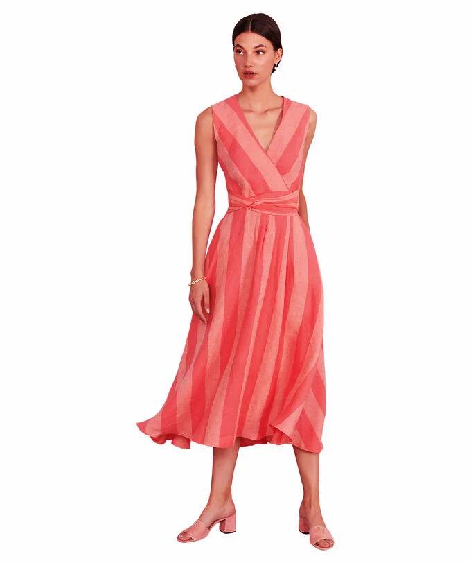 Riani Women's linen long dress, orange