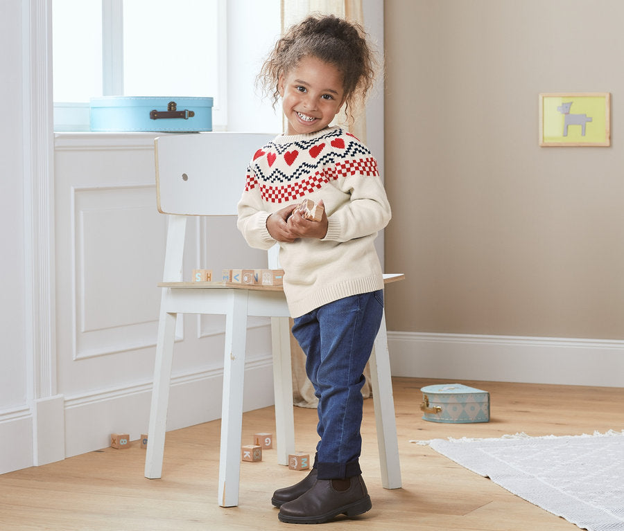 Children's cotton blouse with long sleeves, multi-colored