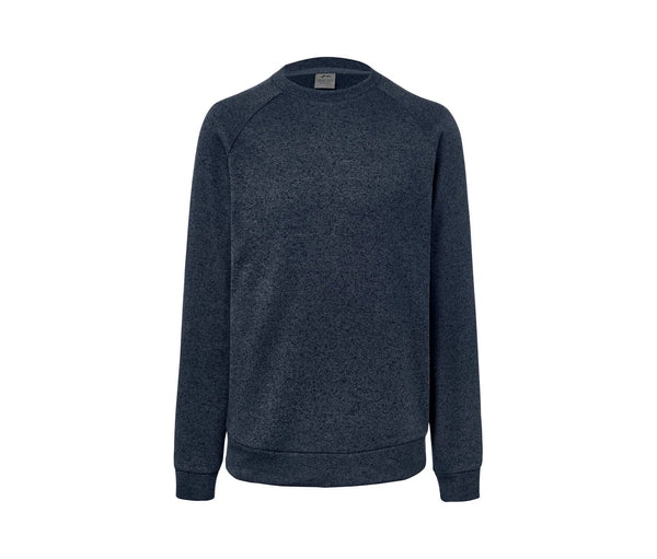 Мъжки плетен поларен пуловер, син, S