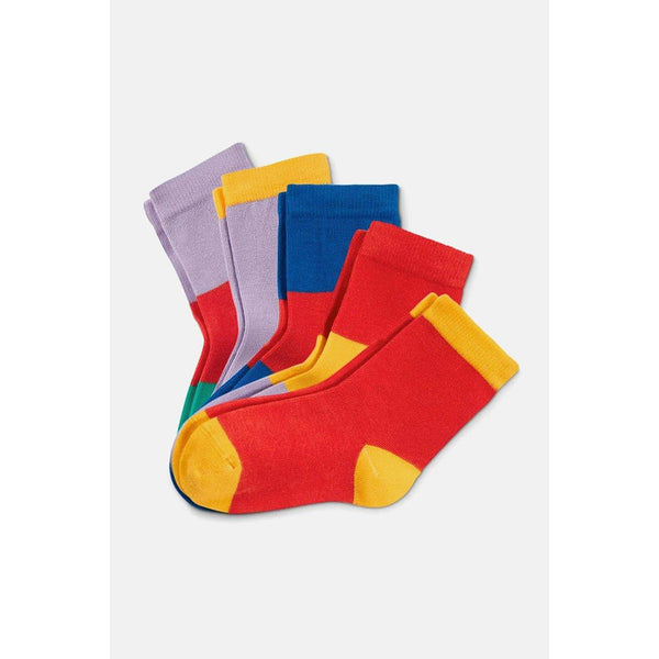 Комплект 5 чифта памучни чорапи за момче, разноцветни, 23-26