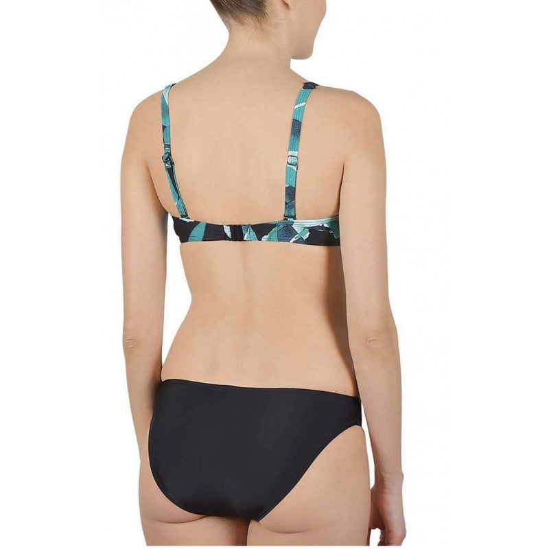 Naturana swimsuit top, emerald/black