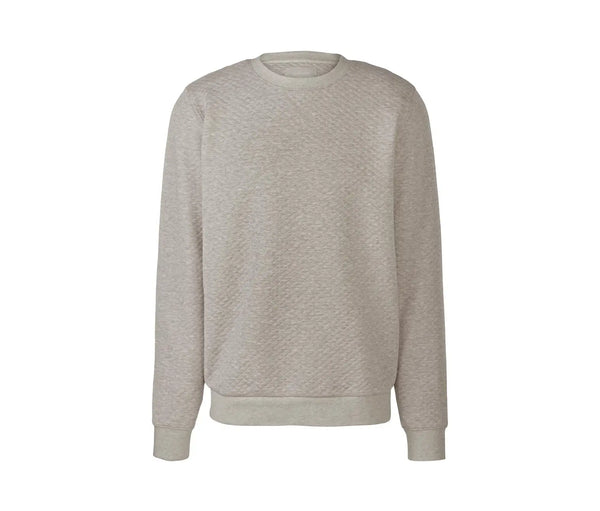 Мъжка блуза с ромбовидна шарка - сива, M