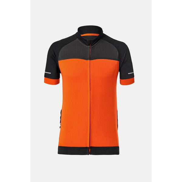 Мъжкa тениска за колоездене с цип, оранжева, XL 56/58