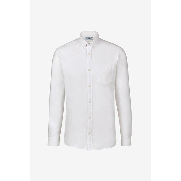 Мъжка памучна спортно-елегантна риза, бяла, M 48/50