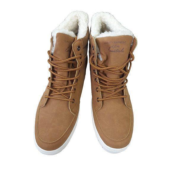 Мъжки боти от естествена кожа, кафяви, 44