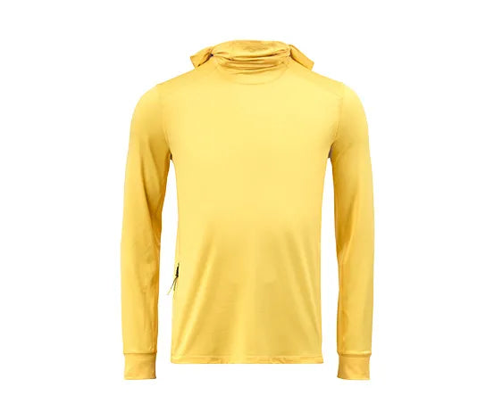 Мъжкa термо-функционална риза с дълъг ръкав, жълта, S 44/46