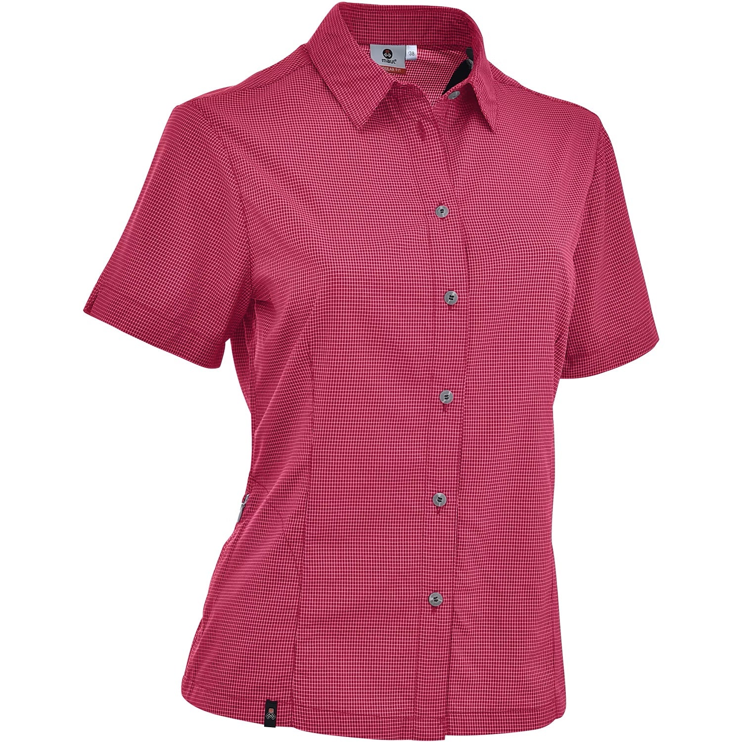 MAUL SPORT Women's short-sleeved sports shirt, pink check
