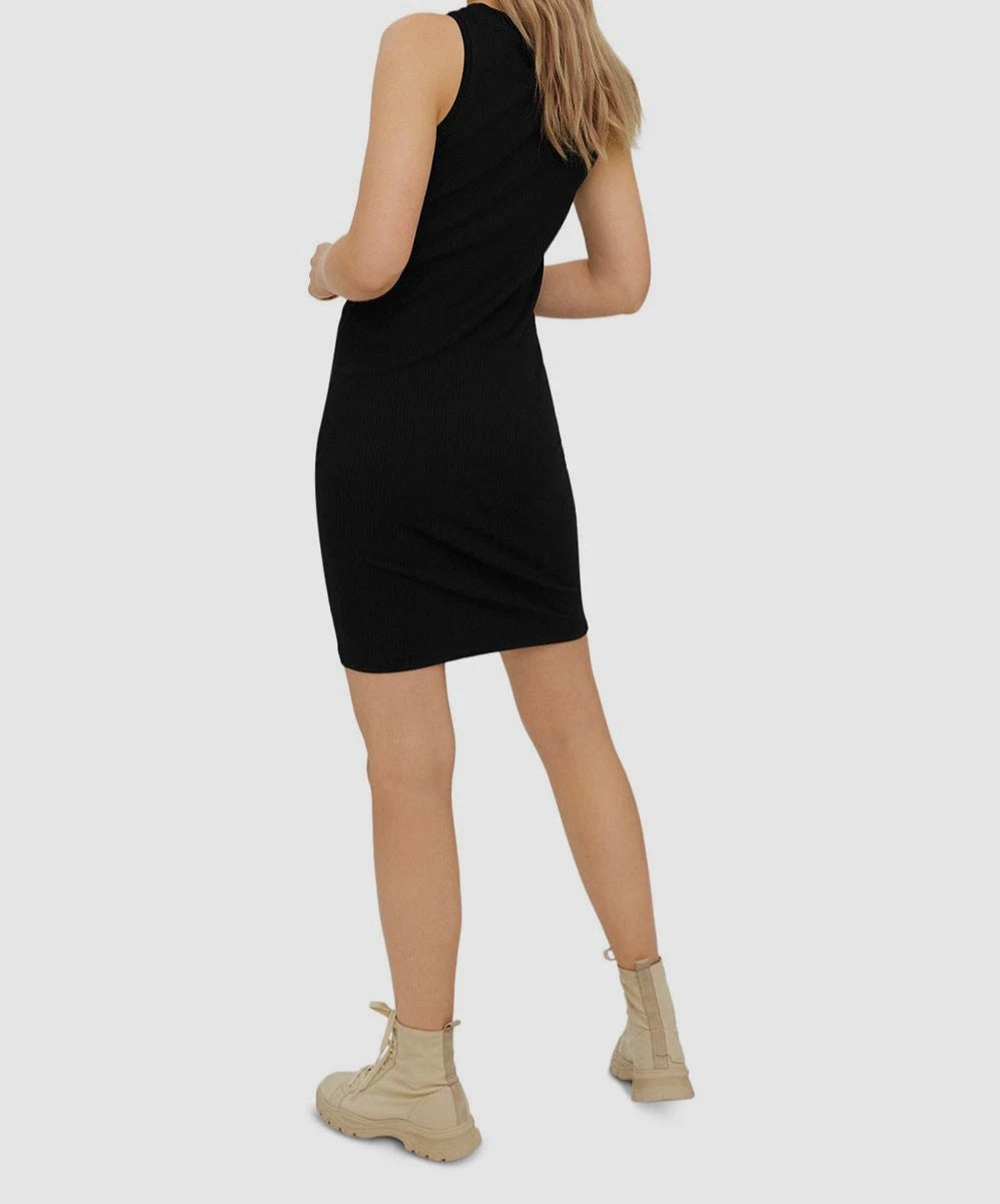 Taifun Women's short straight dress, black