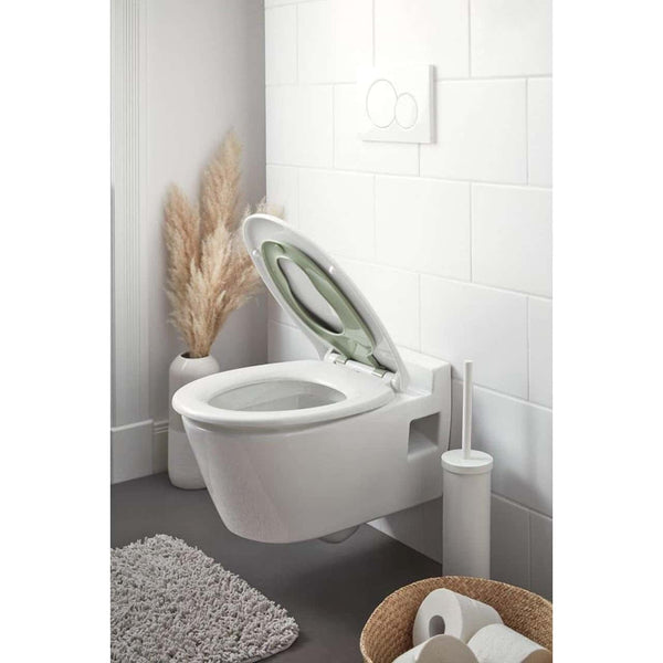 Семейна тоалетна седалка с ме?
анизъм за безшумно затваряне