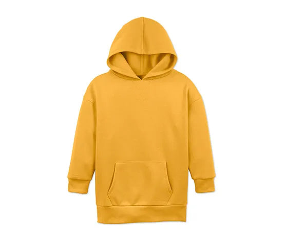 Суитчър с качулка и дълъг ръкав, жълт, 134/140