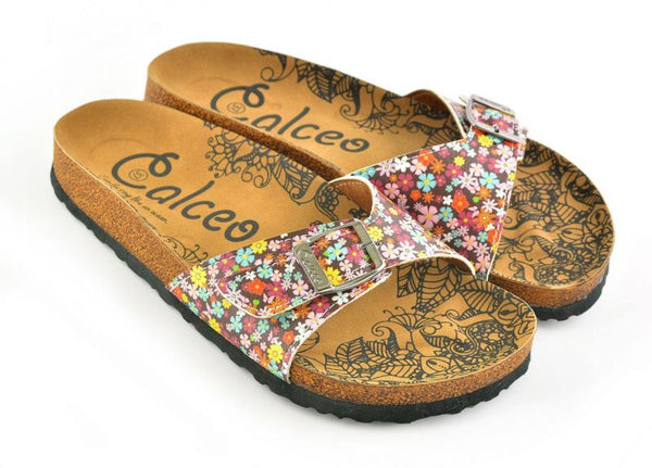 Women's slippers with print and anatomical sole Calceo