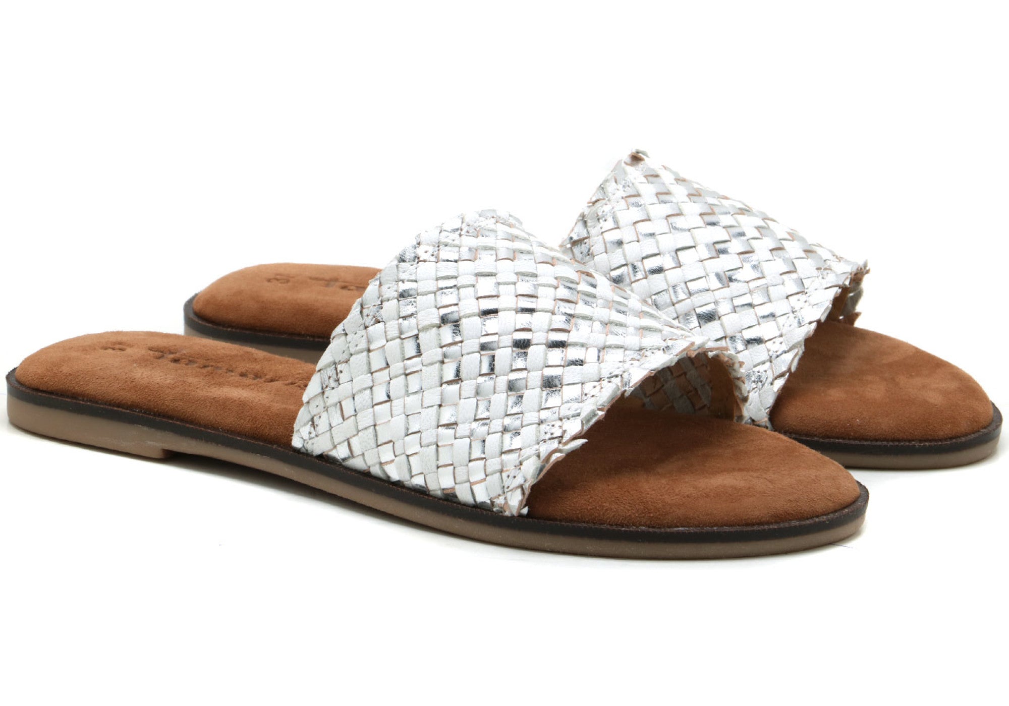 Women's slippers in silver color TAMARIS