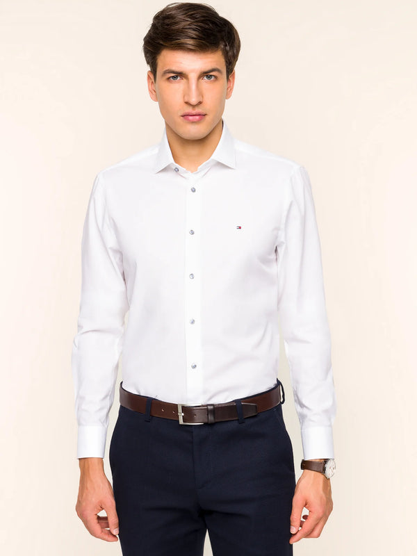 Мъжка риза Tommy Hilfiger Tailored Classic, бяла