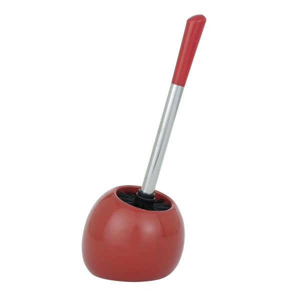 Керамичен WC комплект Wenko Polaris четка и поставка, червен