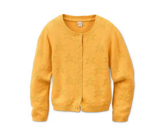 Жилетка от органичен памук, жълта, 134/140