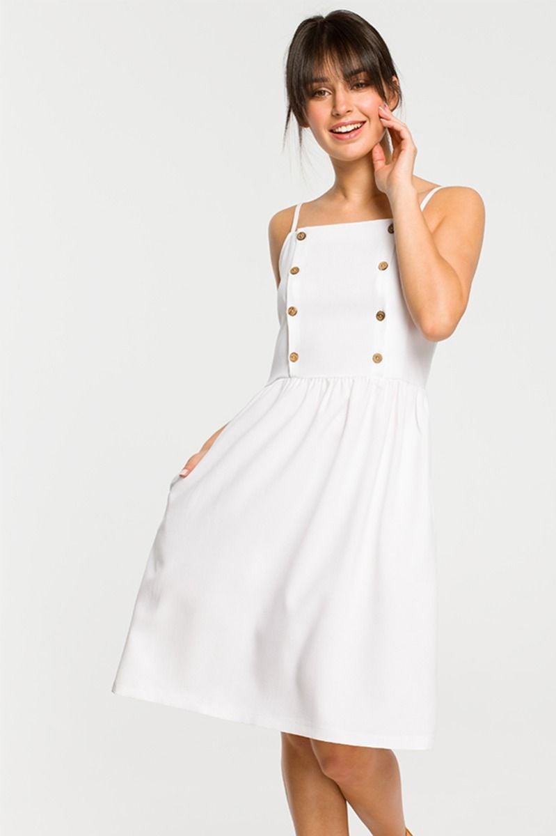 Be Wear Women's elegant strapless dress, white