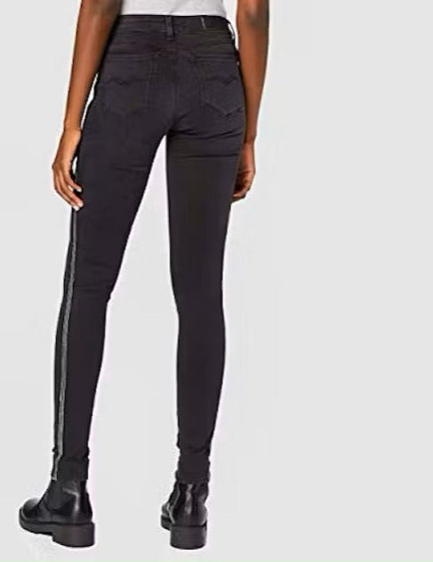 Women's cotton jeans Replay Luzien. black